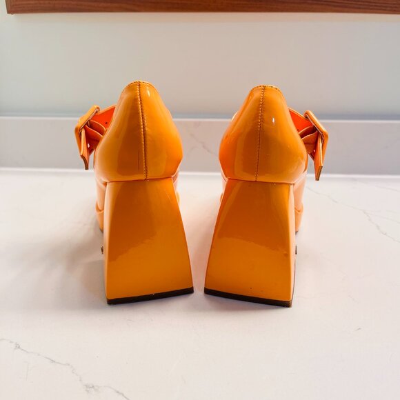 Circus by Sam Edelman Khiara Platform Mary Jane Pumps, Orange, Size 7 - Picture 4 of 6